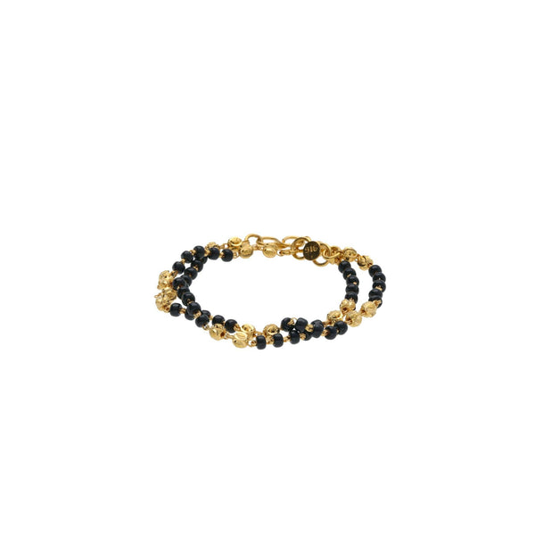 22K Yellow Gold Baby Bracelets Set of 2 W/ Gold Shamballa Beads & Black Beads, 5.2 grams - Virani Jewelers | 


Your precious little ones deserve the gifts of fine gold to adorn their special attire like th...