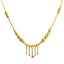 22K Yellow Gold Chain W/ Textured Bead Accents & Drip Pendant Design - Virani Jewelers