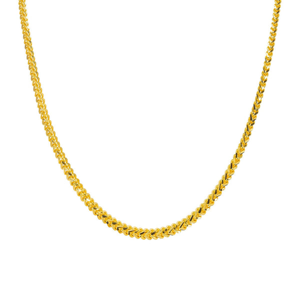 An image of the flat wheat link 22K gold rope chain from Virani Jewelers. | Treat yourself to something elegant when you buy a 22K gold chain from Virani Jewelers!

Perfect ...