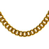 22K Yellow Gold Cuban Link Chain - Virani Jewelers | Add a hint of masculine chic to your chosen attire with this 22K yellow gold Cuban link chain for...