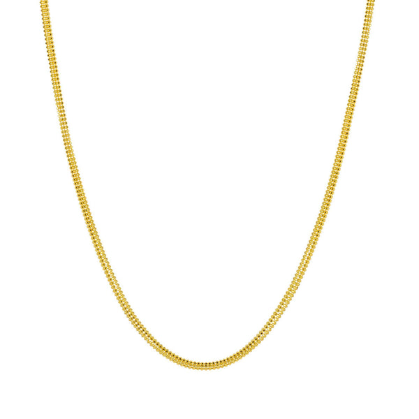 An image of a 22K rope chain from Virani Jewelers. | Enjoy the beauty and versatility of this rounded, ball strand 22K gold chain when you shop at Vir...