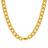 An image of the wide Cuban link gold chain for men from Virani Jewelers. | Add elegance and sophistication to your attire with a masculine chic Cuban link 22k gold chain fr...
