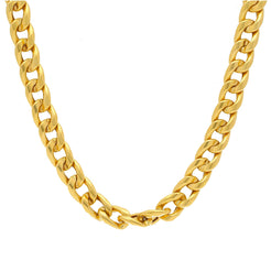 An image of the wide Cuban link gold chain for men from Virani Jewelers.