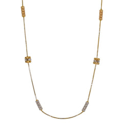 22K Multi Tone Gold Chain W/ Clustered Ball Accents - Virani Jewelers