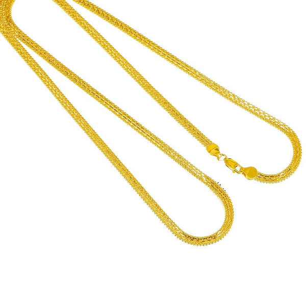 22K Yellow Gold Round Link Chain, 26.8 gm - Virani Jewelers | Invest in the best 22K gold available with this yellow gold men’s chain from Virani Jewelers!Feat...