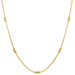 An image of the beading on a 22K gold chain from Virani Jewelers.