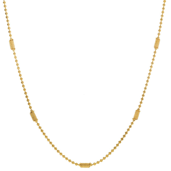 An image of the beading on a 22K gold chain from Virani Jewelers. | Let your sense of style shine when you pair any outfit with this simple, yet elegant, 22K gold ch...