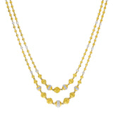 An image of the 22K gold yellow and white necklace from Virani Jewelers. | Nothing says elegance quite like the Multi Tone Gold Layered Necklace from Virani Jewelers!

Laye...