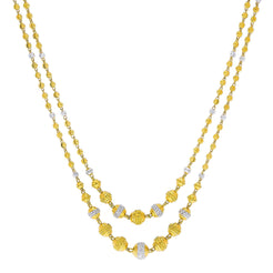 An image of the 22K gold yellow and white necklace from Virani Jewelers.