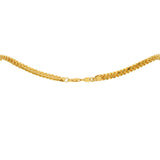 An image of the clasp of the 22K gold chain with rounded Cuban links from Virani Jewelers. | Elevate your attire with a gorgeous 22K gold chain from Virani Jewelers.

Made with lobster claw ...