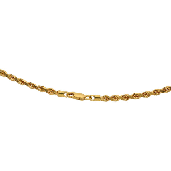 An image of the clasp for the twisted 22K rope chain from Virani Jewelers. | Spice up your wardrobe with a 22K gold chain from Virani Jewelers!

Features Virani’s signature 2...