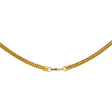 An image of the clasp of the Virani 22K gold chain with rounded wheat links. | Enhance your best look when you pair it with a 22K gold chain from Virani Jewelers!

Featuring an...