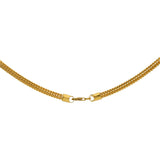 An image of the clasp of the Virani 22K gold chain with rounded wheat links. | Enhance your best look when you pair it with a 22K gold chain from Virani Jewelers!

Featuring an...
