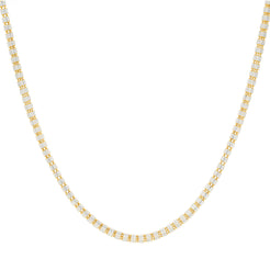 22K Multi Tone Rounded Link Chain W/ Stacked Oblong Beads, 16 inches - Virani Jewelers