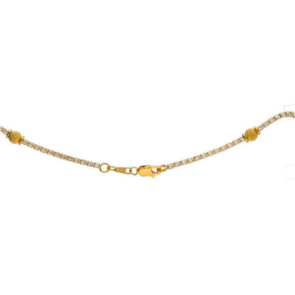 22K Gold Chain in multicolor, 22 inches - Virani Jewelers | 



22K Yellow Gold Chain W/Beaded Strand. This exquisite chain includes a beaded chain  with lit...