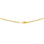 A close-up image showing the 22K gold lobster clasp on the multi-tone necklace from Virani Jewelers.