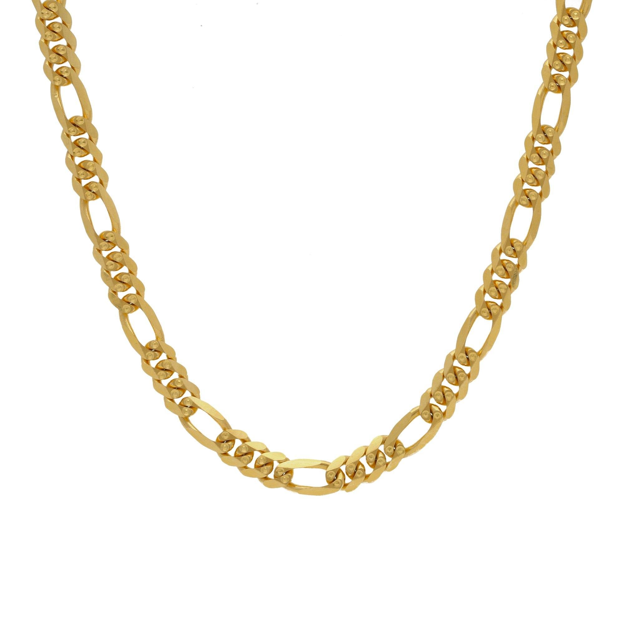 Yellow gold figaro chain top