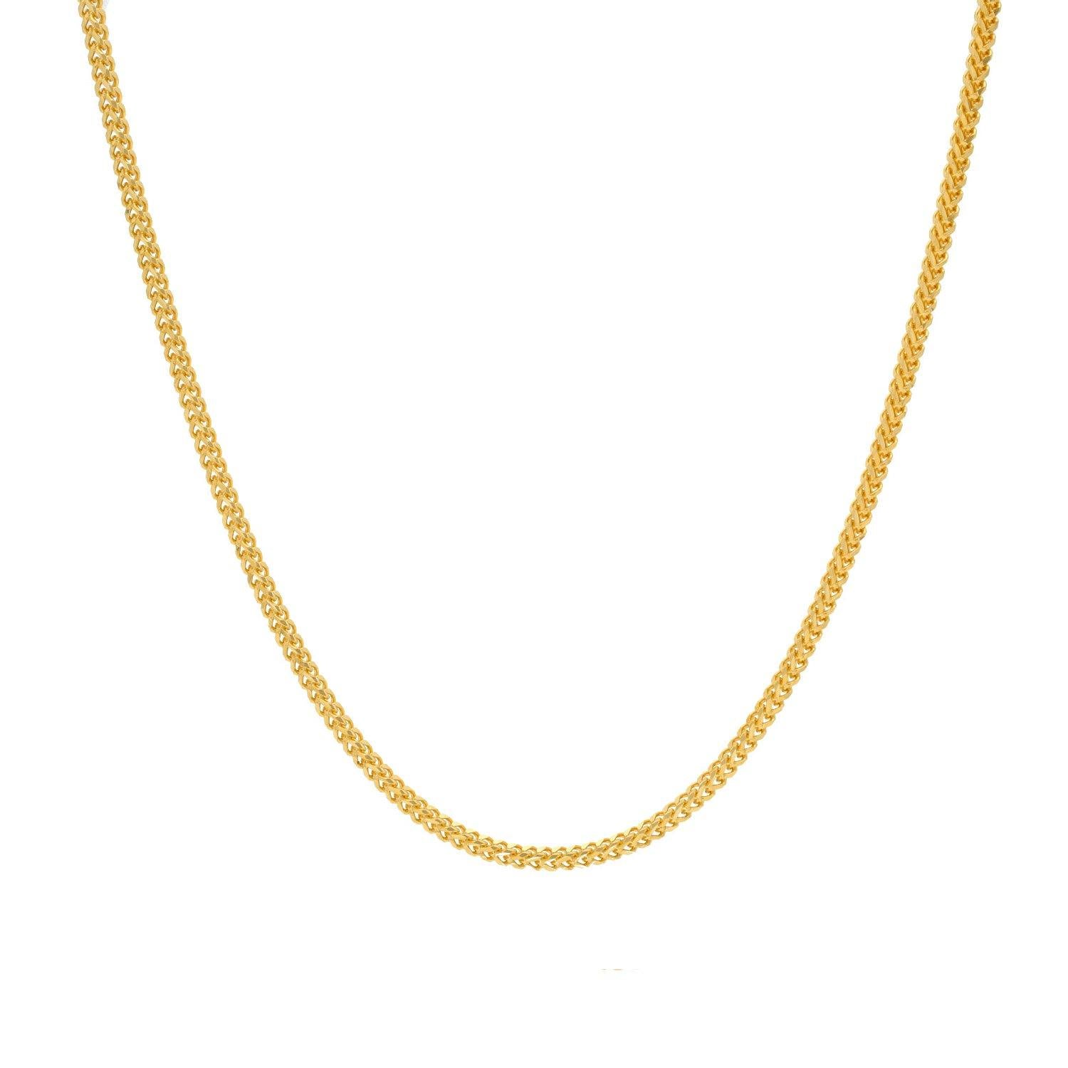 22K Yellow Gold Wheat Chain Length 20inches Virani Jewelers