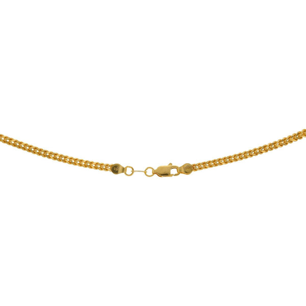 22K Yellow Gold Wheat Chain, Length 20inches - Virani Jewelers | Get yourself a chain that is as versatile as this gold chain. This 22K gold chain goes perfectly ...