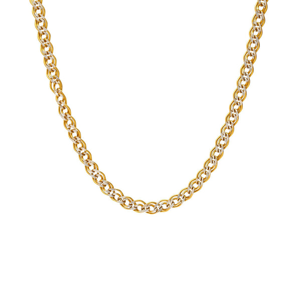 22K Yellow & White Gold Men's Linked Chain - Virani Jewelers | Our 22K Yellow & White Gold Men's Linked Chain is the perfect chain to show off your sense of...