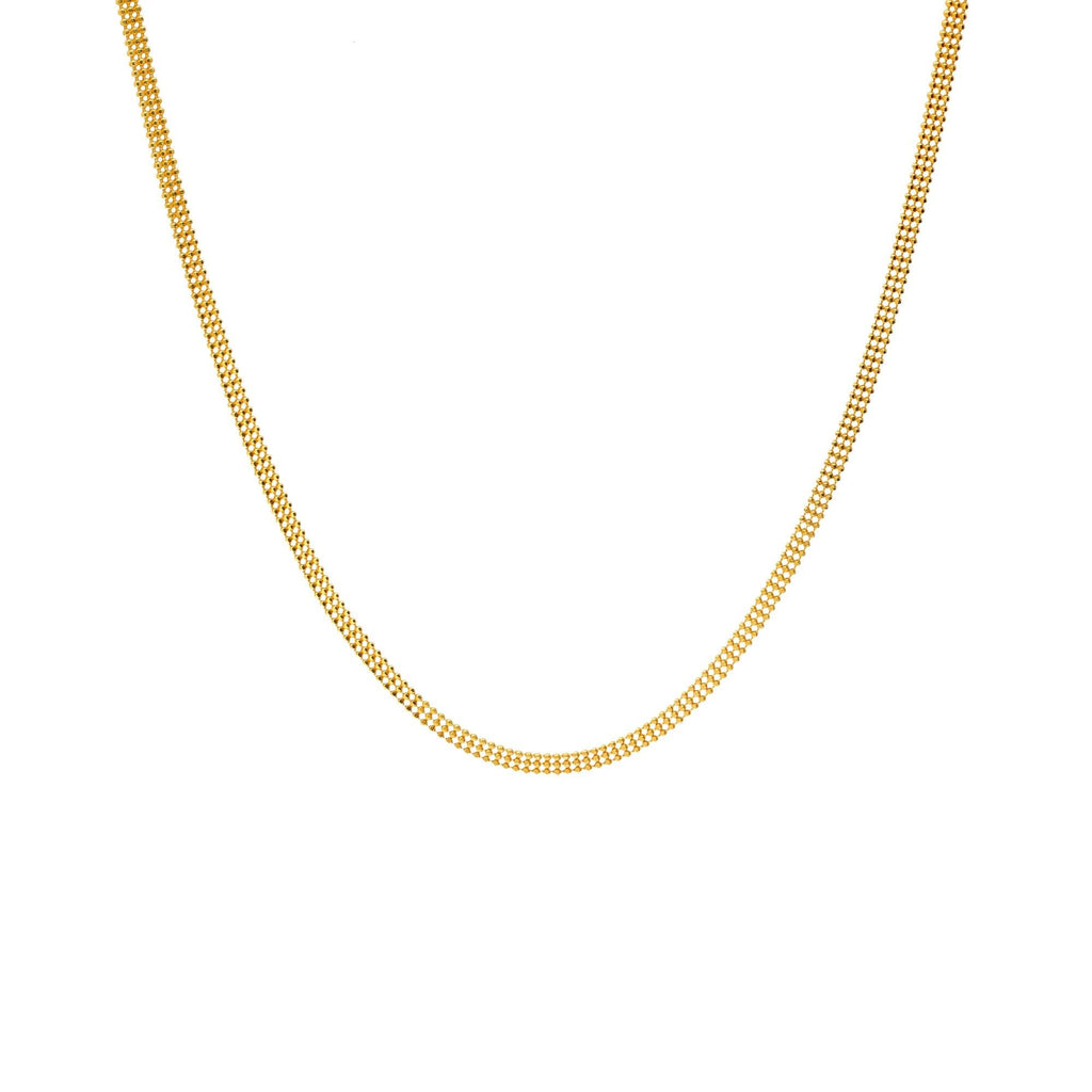 22K Yellow Gold Beaded Twist Chain - Virani Jewelers | 
The 22K Yellow Gold Beaded Twist Chain from Virani Jewelers is the perfect gold jewelry set for ...
