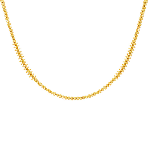 22K Yellow Gold Double Layer Beaded Chain | 
Pair this casually chic 22K gold chain on with your favorite casual or business looks for a styl...