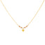 22K Multi - Tone Gold Beaded Heart Chain