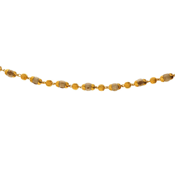 22K Yellow & White Gold Beaded Luxe Chain - Virani Jewelers | 
Our 22K Yellow Gold Resort Chain is just what you need to show off your sophisticated style. Thi...
