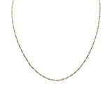 22K Multi Tone Gold Chain W/ Long Textured Beads - Virani Jewelers | Add an elegant and sophisticated element to any outfit with this incredible multi-tone gold chain...