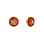 22K Yellow Gold Red Ekanta Studs - Virani Jewelers