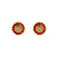 22K Yellow Gold Red Ekanta Studs - Virani Jewelers