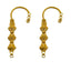 22K  Yellow Gold Ear Chains W/ Meenakari Hand Paint & Beaded Filigree - Virani Jewelers