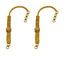22K  Yellow Gold Ear Chains W/ Faceted Flower & Leaf Vine Design - Virani Jewelers