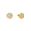 22K Yellow Gold & CZ Stone Round Stud Earrings - Virani Jewelers