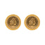 22K Gold Dei Gratia Regina Stud Earrings - Virani Jewelers