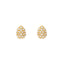 22K Yellow Gold & CZ Stone Teardrop Stud Earrings - Virani Jewelers