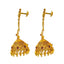 22K Yellow Gold Jhumki Drop Earrings W/ Precious Rubies on Double Laxmi Pendant Designs - Virani Jewelers