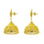 22K Yellow Gold Jhumki Earrings W/ Butta & Detailed Engravings on Mango Pendant - Virani Jewelers