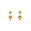 22K Yellow Gold Jhumki Drop Earrings W/ Meenakari Details & Flower Decals - Virani Jewelers
