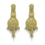 22K Yellow Gold Drop Earrings W/ Filigree & Dangling Gold Balls - Virani Jewelers | 



Allow golden ornaments of intricate design to hang luxuriously from your lobe like this pair ...