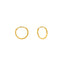 An image of two 22K gold earrings with a hammered design and an infinity closure from Virani Jewelers.