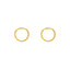 An image of the two 22K gold earrings with a hammered design from Virani Jewelers.