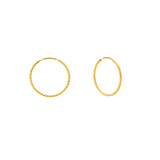 An image showing the side of the 22K gold hoop earrings from Virani Jewelers. | Enhance your natural beauty with these gorgeous minimalist hoops from Virani Jewelers!

Made with...
