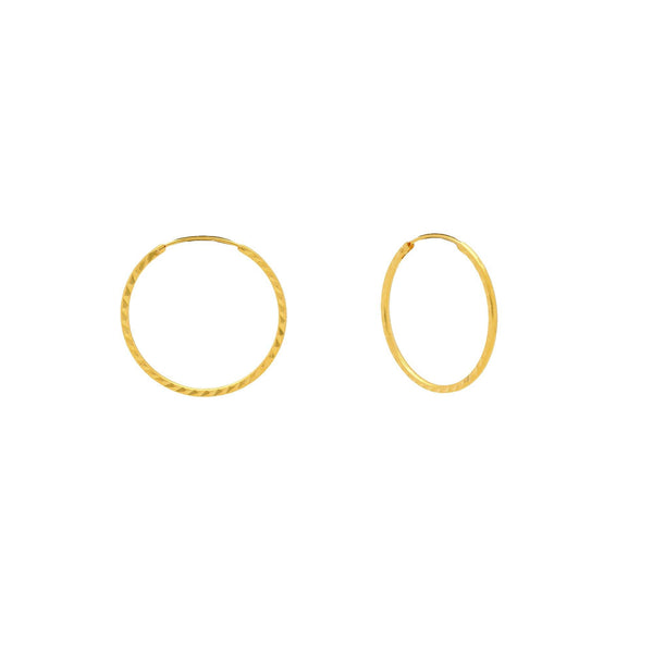 An image showing the side of the 22K gold hoop earrings from Virani Jewelers. | Enhance your natural beauty with these gorgeous minimalist hoops from Virani Jewelers!

Made with...
