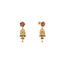 22K Yellow Gold Exotic Jhumka Drop Earrings W/ Emeralds & Rubies, 5.6 grams - Virani Jewelers