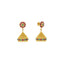 22K Yellow Gold Emerald & Ruby Jhumki Drop Earrings, 10.8 grams - Virani Jewelers