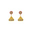 22K Yellow Gold Emerald & Ruby Jhumki Drop Earrings, 10.8 grams - Virani Jewelers