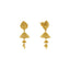 22K Yellow Gold Dazzling Jhumka Earrings W/ Solitary Design, 9.3 grams - Virani Jewelers