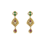22K Yellow Gold Exquisite Hanging Earrings Finished W/ Kundan, 16.7 grams - Virani Jewelers | 


Highlight your elegance and style with this carefully crafted gold earrings! This classic pair...