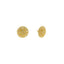 22K Yellow & White Gold Round Shape Stud Earrings W/Solitary Design - Virani Jewelers